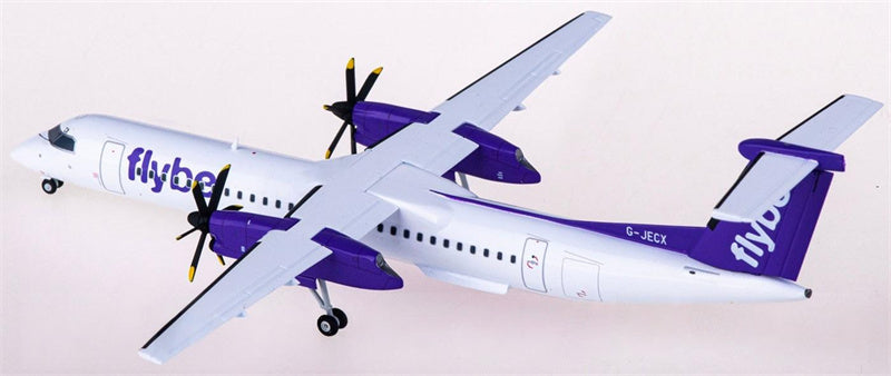 Herpa Flybe for Bombardier for Dash 8 Q400 G-JECX 1:200 Airplane Pre-built  Airliner Model Display