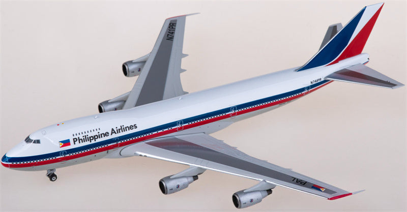 フェニックス・フィリピン航空 ボーイング747-200 N741PR 1:400スケール 飛行機組み立て済み旅客機モデルディスプレイ