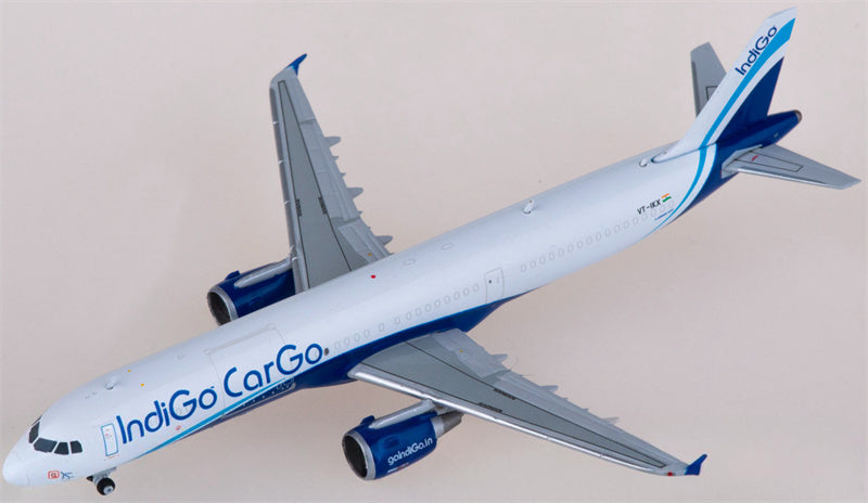 JC Wings IndiGo Cargo Airbus A321 VT-IKX 1:400 Diecast Model view 3