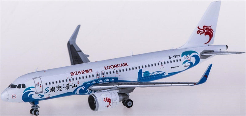 JC Wings Loong Air Airbus A320 B-1866 xiaoshan 1:400 Diecast Model view 3