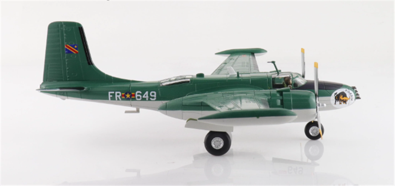 HOBBY MASTER B-26K Counter Invader 64-17649 Congolese Air Force Brazzaville 1965 (with 4 x LAU rocket launchers) 1/72 Aircraft Pre-built Model