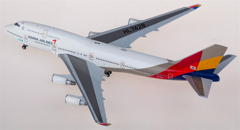 JC Wings Asiana for Boeing 747-400 HL7428 1:400 Airplane Pre-built  Airliner Model Display