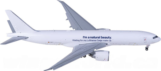 JC Wings Lufthansa for Boeing 777-200LRF D-ALFJ Flaps Down 1:400 Airplane Pre-built Airliner Model Display
