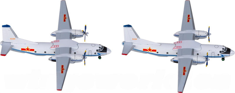 Patriot PLAAF Xian Y-7H China Air Force 53310 and 53311 (twin pack) 1:400 Diecast Model view 2