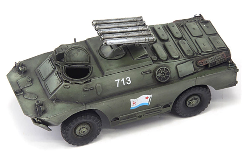 S-MODEL Russian BRDM-2 9P148 Marine 713 1:72 Tank Pre-built Model