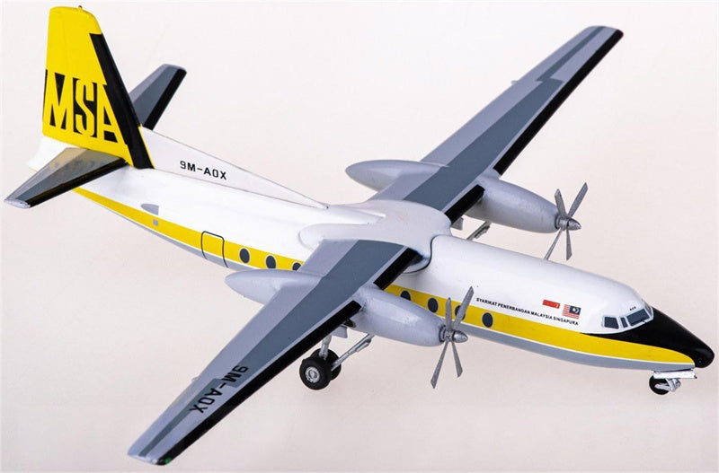 AeroClassics MSA for Fokker F-27 9M-AOX 1:200 Airplane Pre-built  Airliner Model Display