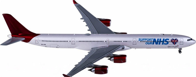 JC Wings Maleth Aero Airbus A340-600 9H-PPE Thank you NHS 1:400 Diecast Model view 1