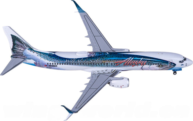 NG Models Alaska Airlines Boeing 737-800 N559AS 1:400 Diecast Model view 4