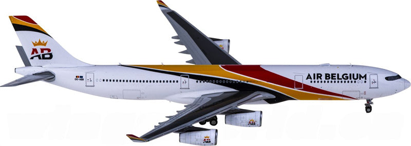 JC Wings Air Belgium for Airbus A340-300 OO-ABB 1:400 Airplane Pre-built  Airliner Model Display