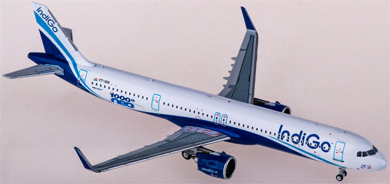 NG Models IndiGo Airbus A321neo VT-IUH 1000th neo 1:400 Diecast Model view 2