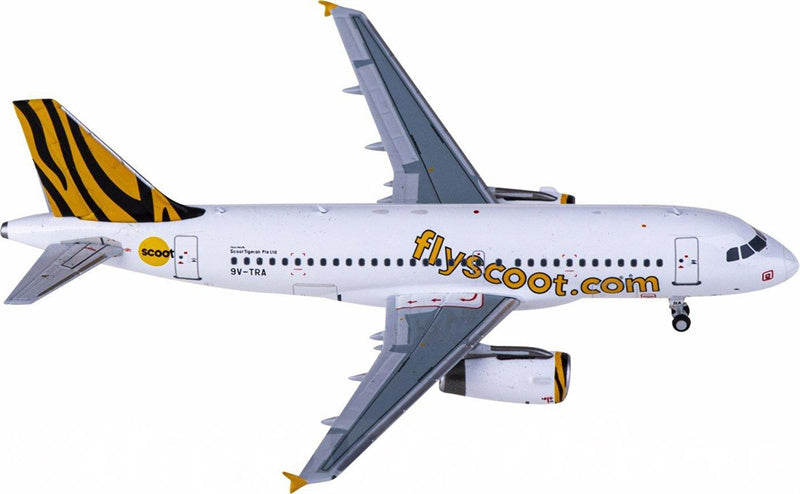NG Models Scoot for Airbus A319 9V-TRA 1:400 Airplane Pre-built  Airliner Model Display