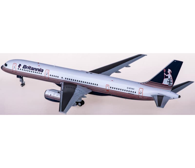 JC Wings Britannia Boeing 757-200 G-BYAC 1:200 Aircraft Pre-built  Airliner Model Display