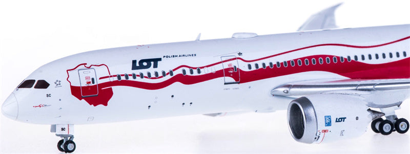 JC Wings 1:400 LOT Boeing 787-9 Proud of Poland's independence SP-LSC Diecast Model view 2