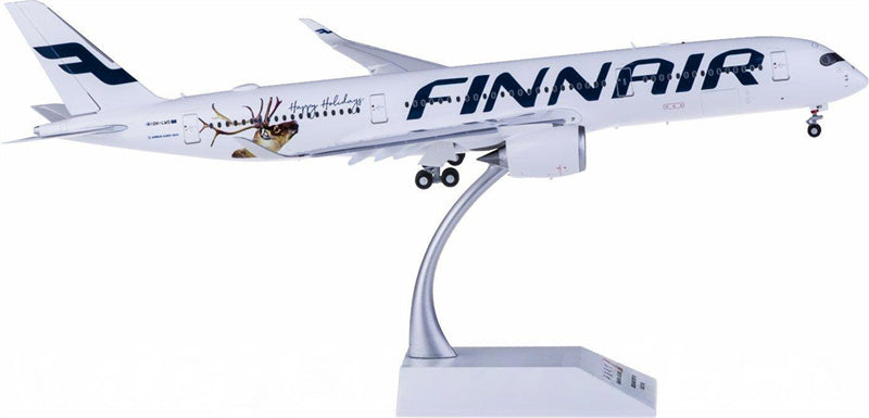JC Wings Finnair Airbus A350-900 OH-LWD Happy Holiday Flaps Down 1:200 Diecast Model view 1