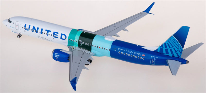 NG Models United Airlines Boeing 737 MAX 10 N27602 1:200 Aircraft Pre-built  Airliner Model Display