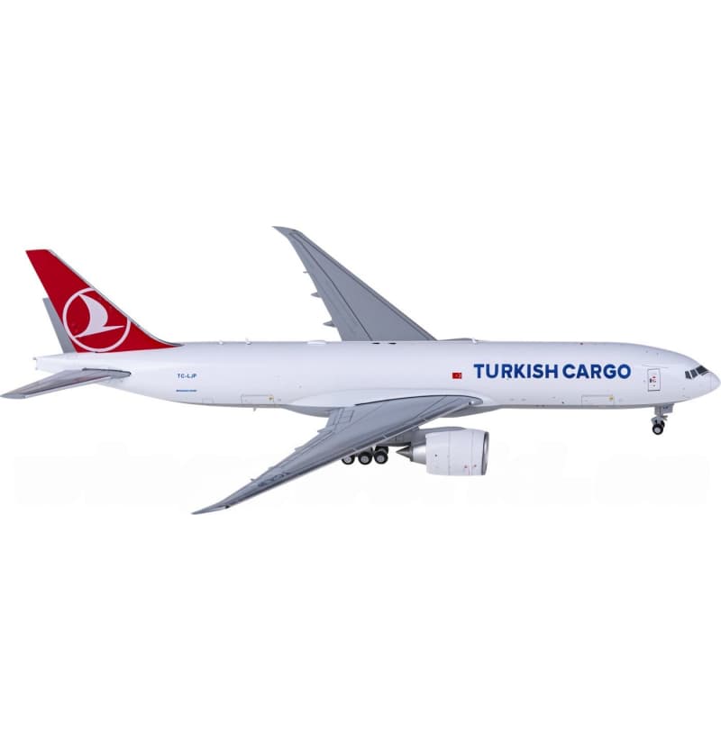 JC Wings Turkish Cargo Boeing 777-200LRF TC-LJP 1:400 Aircraft Pre-built  Airliner Model Display