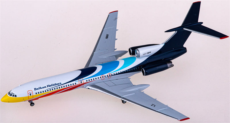 NG Models Balkan Holidays Air for Tupolev Tu-154M LZ-HMW 1:400 Airplane Pre-built  Airliner Model Display