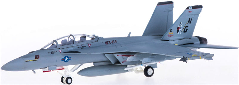 Hogan US Navy for Boeing F/A-18F VFA-154 Black Knights NG101 1:200 Airplane Pre-built  Airliner Model Display