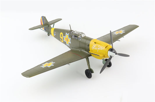 Hobby Master BF 109E-3 "Hai Fetito" No.9, Lt. loan Di Cesare, Grupul 7, Romanian Air Force, Karpovka-Stalingrad, November 1941 1:48 Aircraft Pre-built Model