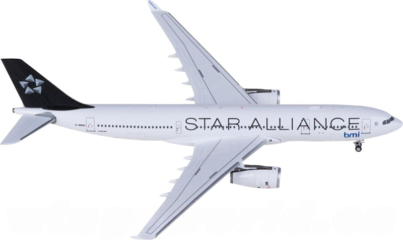 NG Models BMI for Airbus A330-200 G-WWBD Star Alliance 1:400 Aircraft Pre-built Model
