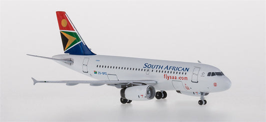 AeroClassics South African Airbus A319 ZS-SFG 1:400 Diecast Model view 1