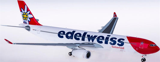 Herpa Edelweiss Air for Airbus A330-300 HB-JHQ 1:200 Aircraft Pre-built  Airliner Model Display