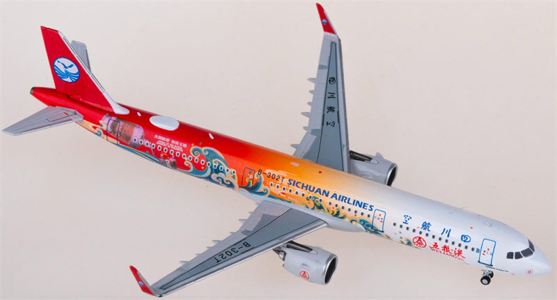 NG Models Sichuan Airlines Airbus A321neo B-302T 1:400 Aircraft Pre-built  Airliner Model Display