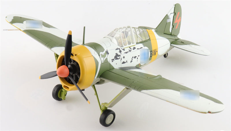 HOBBY MASTER Brewster Model 239 Buffalo (winter scheme) BW364 3/LeLv 24 flown by WO Ilmari Juutilainen March 1942 0.075 Aircraft Pre-built Model