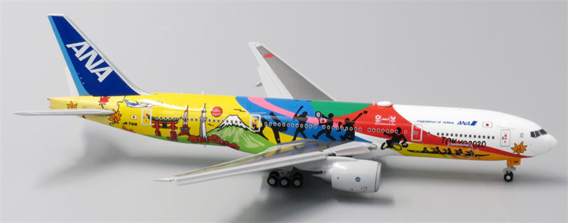 JC Wings 1:400 ANA Boeing 777-200 JA741A Flaps down DIECAST Model