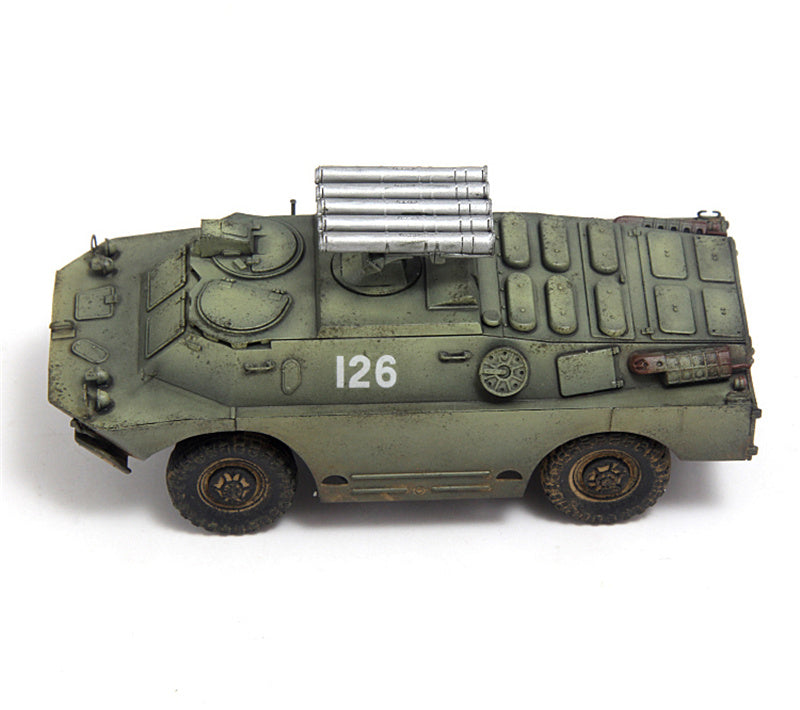S-MODEL Soviet BRDM-2 126 Wheeled Combat Vehicle 9P148 Missile Launcher 1:72 Tank Pre-built Model