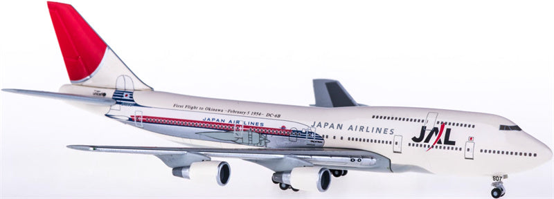 Hogan Japan Airlines Boeing 747-400D JA8907 First Flight to Okinawa 1:500 Diecast Model view 2