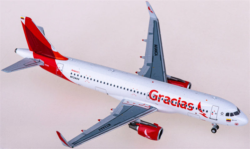 NG Models Avianca Airbus A320 N724AV 1:400 Diecast Model view 1