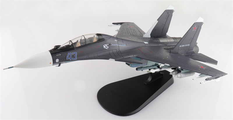 HOBBY MASTER Sukhoi SU30SM Flanker C Blue 43 Russian Navy Aviation Saki Airbase 2016 1:72 Aircraft Pre-built Model