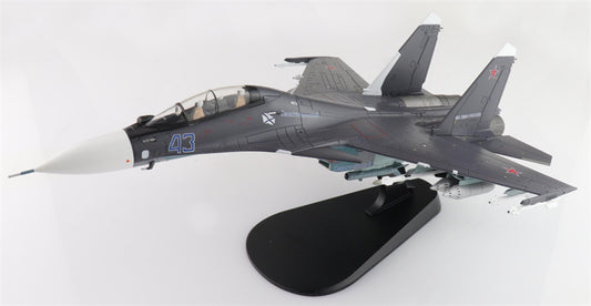 HOBBY MASTER Sukhoi SU30SM Flanker C Blue 43 Russian Navy Aviation Saki Airbase 2016 1:72 Aircraft Pre-built Model
