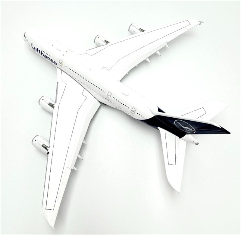 YY Wings Lufthansa Airbus A380 D-AIMB Flaps Down Munich New Livery 1:400 Diecast Model view 1