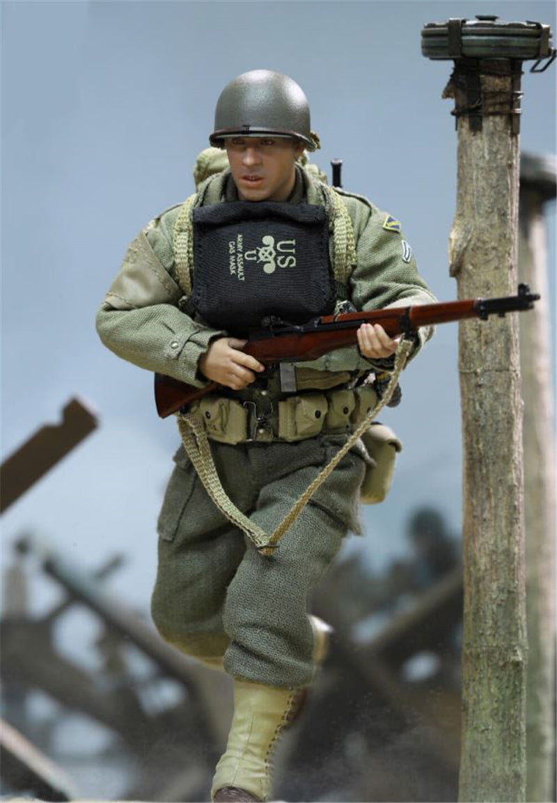 DID Palm Hero Series WWII US 2nd Ranger Battalion Series 3rd Private Caparzo 1:12 Soldier Pre-built Model