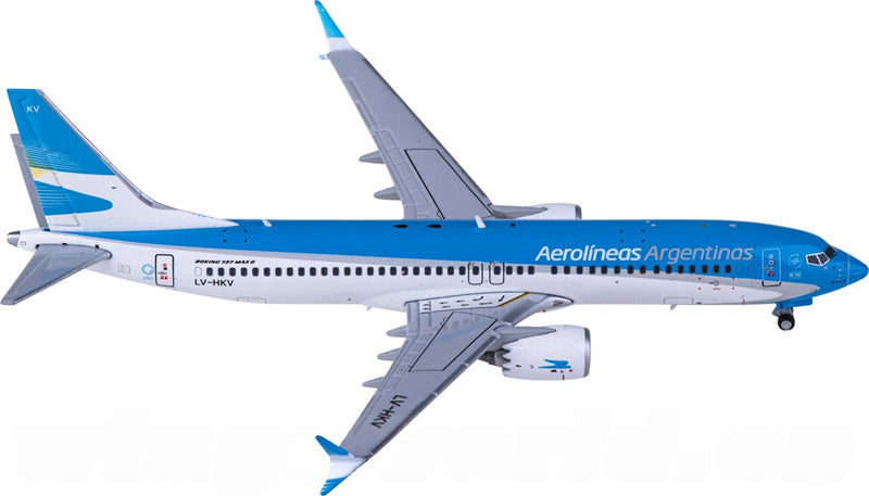 JC Wings Aerolineas Argentinas Boeing 737 MAX 8 LV-HKV 1:400 Diecast Model view 2