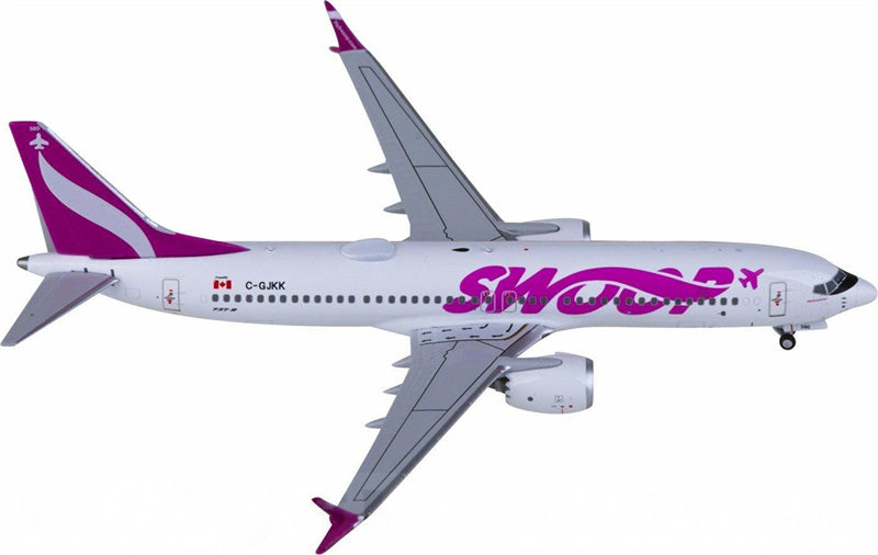 NG Models Swoop Airlines for Boeing 737 MAX 8 C-GJKK 1:400 Airplane Pre-built  Airliner Model Display