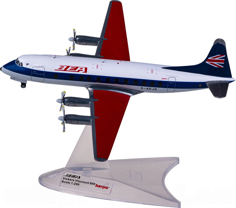 Herpa BEA Vickers Viscount 800 G-AOJD 1:200 Diecast Model view 2