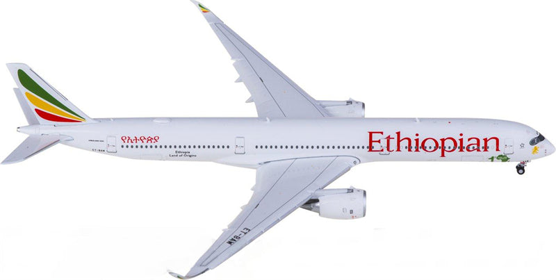 JC Wings 1:400 Ethiopian Airlines Airbus A350-1000 ET-BAW Flaps down Model