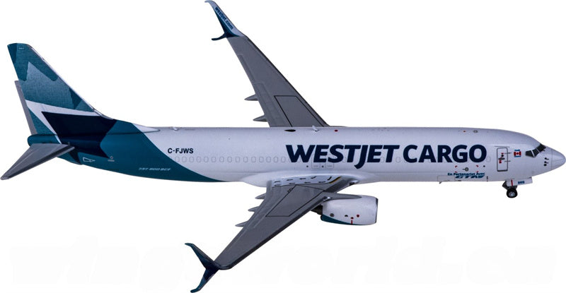 NG Models WestJet Cargo Boeing 737-800 C-FJWS 1:400 Diecast Model view 1