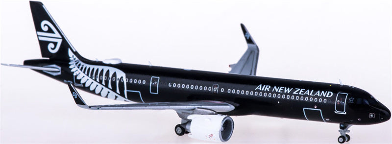 JC Wings 1:400 Air New Zealand Airbus A321neo Black Painting ZK-NNA Diecast Model view 4