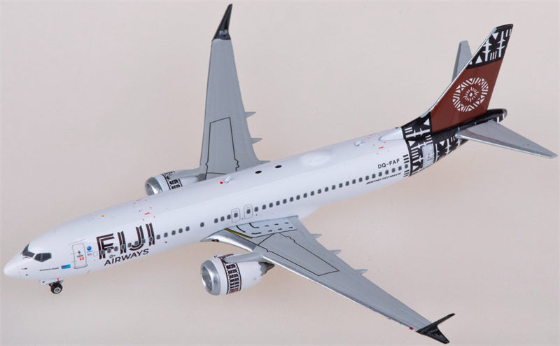 フェニックス・フィジー・エアウェイズ ボーイング737 MAX 8 DQ-FAF 1:400スケール 飛行機組み立て済み旅客機モデル ディスプレイ