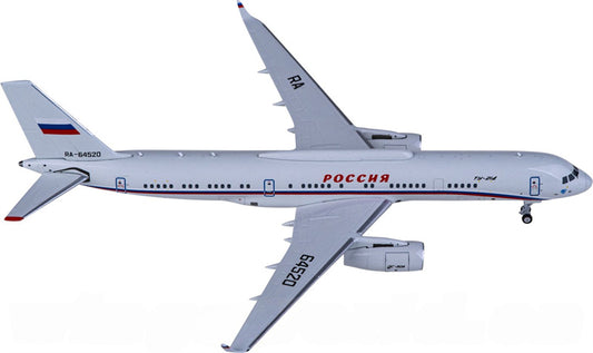 NGモデルズ ロシア空軍 ツポレフ TU-214PU RA-64520 1:400 飛行機 組み立て済み旅客機モデル ディスプレイ