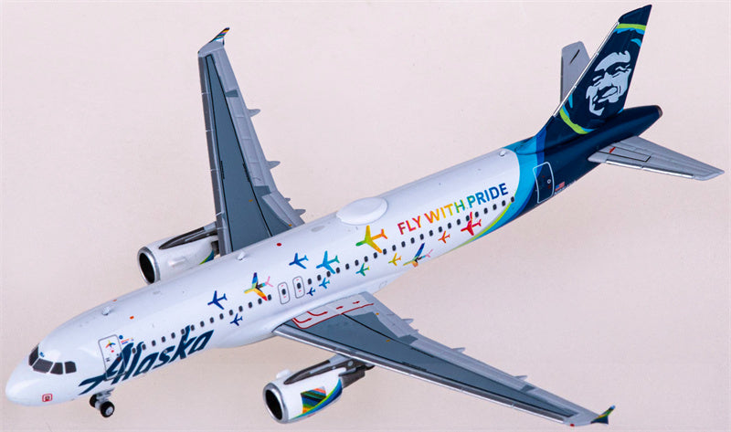 NG Models Alaska Airlines Airbus A320 N854VA 1:400 Diecast Model view 2
