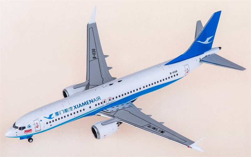 NG Models 1:400 XiamenAir Boeing 737 MAX 8 B-1136 Model