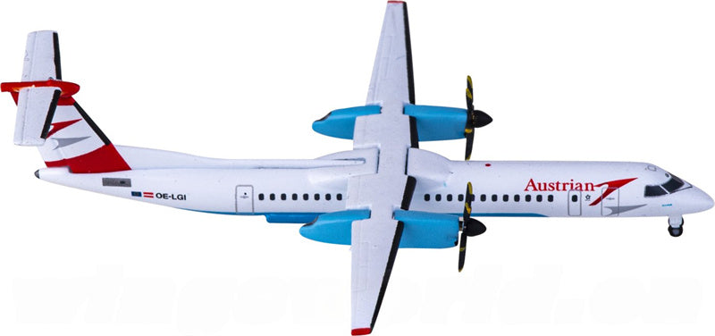 Herpa Austrian Airlines for Bombardier for Dash 8 Q400 OE-LGI Pfiat Di, Dash! 1:500 Airplane Pre-built  Airliner Model Display