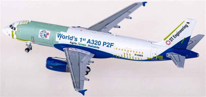 JC Wings House Color Airbus A320P2F D-AAES 1:400 Airplan Diecast Model view 4