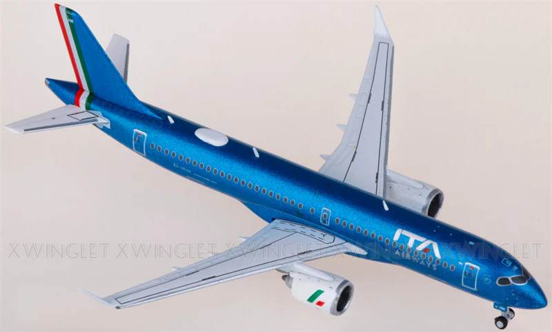 Watermarked - JC Wings 1:400 ITA Airways Airbus A220 EI-HHM Diecast Model