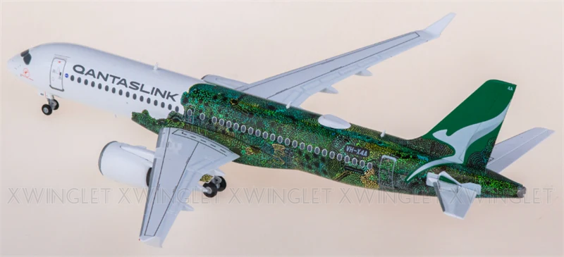 Watermarked - Herpa QantasLink Airbus A220-300 VH-X4A 1:200 Diecast Model